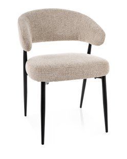 Scaun de dining LUCIO NOELLE (FRAME BLACK/BEIGE 30) 55*50*80 cm
