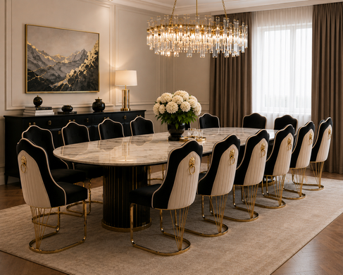 Scaun de dining KING NEGRU (spatele crem) 49,5*60*95