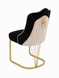 Scaun de dining KING NEGRU (spatele crem) 49,5*60*95