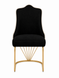 Scaun de dining KING NEGRU (spatele crem) 49,5*60*95
