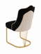 Scaun de dining KING NEGRU (spatele crem) 49,5*60*95