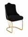 Scaun de dining KING NEGRU (spatele crem) 49,5*60*95