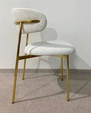 Scaun de dining EVA RAVEN BEJ (FRAME GOLD/BEIGE RAVEN 22) 46*56*80 cм