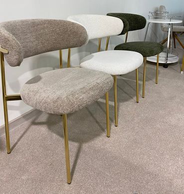 Scaun de dining EVA RAVEN BEJ (FRAME GOLD/BEIGE RAVEN 22) 46*56*80 cм