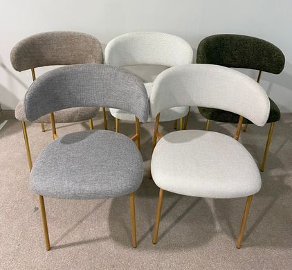 Scaun de dining EVA RAVEN BEJ (FRAME GOLD/BEIGE RAVEN 22) 46*56*80 cм