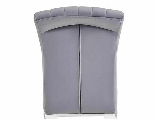 Scaun de dining  PRINCE VELVET (FRAME CHROME/GRAY TAP. 195) 46*44*100 cm