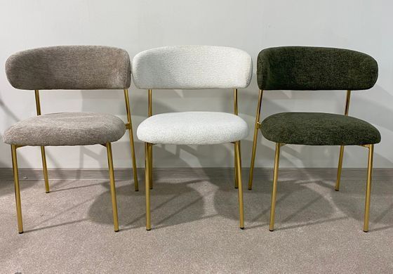 Scaun de dining EVA RAVEN BEJ (FRAME GOLD/BEIGE RAVEN 22) 46*56*80 cм