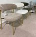 Scaun de dining EVA RAVEN BEJ (FRAME GOLD/BEIGE RAVEN 22) 46*56*80 cм