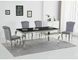Scaun de dining  PRINCE VELVET (FRAME CHROME/GRAY TAP. 195) 46*44*100 cm