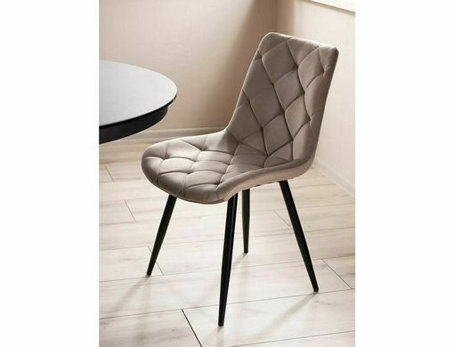 Scaun de dining RALPH VELVET (FRAME BLACK/BEIGE BLUVEL 40) 51*42*88 cm
