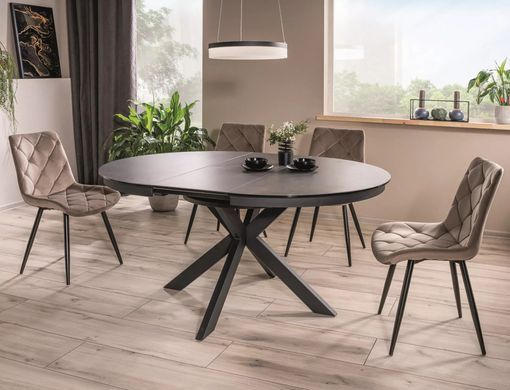 Scaun de dining RALPH VELVET (FRAME BLACK/BEIGE BLUVEL 40) 51*42*88 cm