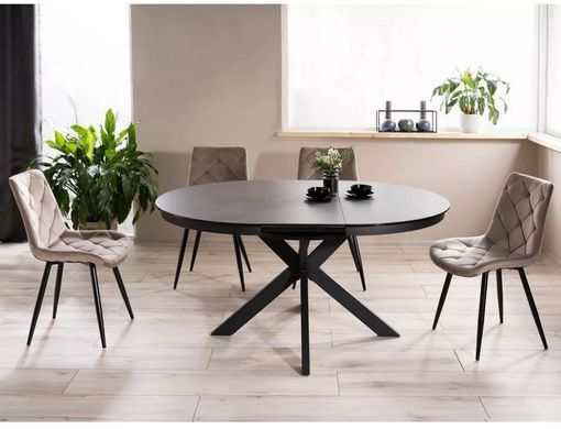 Scaun de dining RALPH VELVET (FRAME BLACK/BEIGE BLUVEL 40) 51*42*88 cm