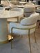 Scaun de dining RIVIERA BEIGE VELVET + GOLDED LEG 46*44*80cm