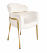 Scaun de dining RIVIERA BEIGE VELVET + GOLDED LEG 46*44*80cm