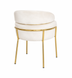 Scaun de dining RIVIERA BEIGE VELVET + GOLDED LEG 46*44*80cm