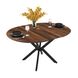 Masă de dining rotundă DOBOK BAROK D110*76 cm (extensibilă, diametru 1,1 m, picioare negre)