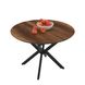 Masă de dining rotundă DOBOK BAROK D110*76 cm (extensibilă, diametru 1,1 m, picioare negre)