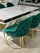 Dining chair RODOS GREEN VELVET GOLD