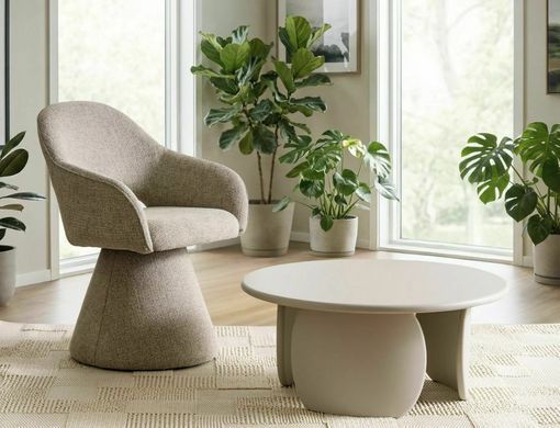 Măsuță de cafea NOEMI BEJ MAT (MDF LĂCUIT) 80&times;35 cm