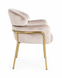Scaun de dining RIVIERA CAPPUCINO VELVET + GOLDED LEG 46*44*80cm