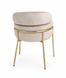 Scaun de dining RIVIERA CAPPUCINO VELVET + GOLDED LEG 46*44*80cm