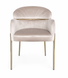 Scaun de dining RIVIERA CAPPUCINO VELVET + GOLDED LEG 46*44*80cm