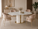 Scaun de dining RIVIERA CAPPUCINO VELVET + GOLDED LEG 46*44*80cm