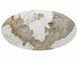 Masă de dining MAROCCO CERAMIC ALB LUCIOS cu NUC (MDF/CERAMICĂ PANDORO/MDF/FURNIR NATURAL) 160(200)&times;90 cm