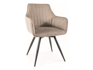 Scaun de dining BALLO BEJ (BLACK FRAME/BEIGE 34) 46*45*84 cm