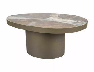 Măsuță de cafea GUSTO B PATAGONIA MARO LUCIOS cu CUPRU (CERAMICĂ/METAL) 98&times;73 cm