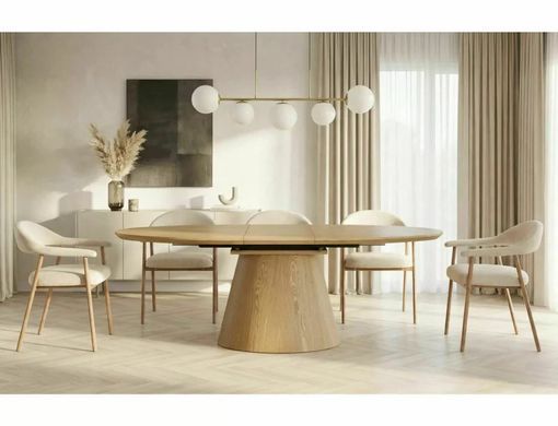Masă de dining MAROCCO STEJAR (MDF/FURNIR NATURAL) 160(200)&times;100 cm
