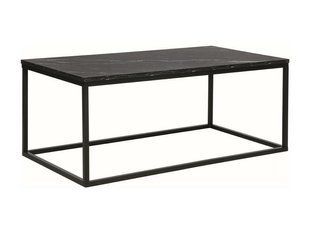 Coffee table ROSSI A BLACK MARBLE EFFECT with MATTE BLACK (LAMINATED CHIPBOARD/METAL) 110&times;60 cm