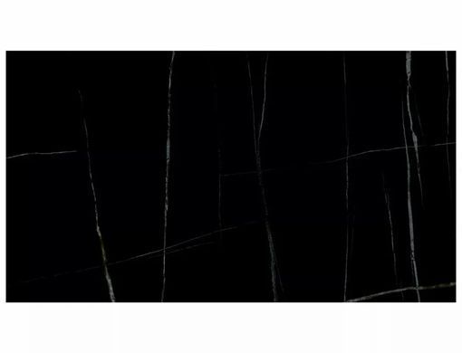 Masă de dining MONCLER CERAMIC NEGRU cu ARGINTIU (STICLĂ/CERAMICĂ/METAL) 160(240)&times;90 cm