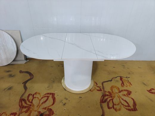 Masa de sufragerie RIVIERA-G WHITE MARBLE+GOLD 120/160*90*76