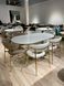 Masa de sufragerie RIVIERA-G WHITE MARBLE+GOLD 120/160*90*76