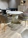 Masa de sufragerie RIVIERA-G WHITE MARBLE+GOLD 120/160*90*76