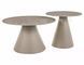 Set of coffee tables HILL II BEIGE TRAVERTINE with CASHMERE (CERAMIC/METAL) 70&times;40/45&times;47 cm