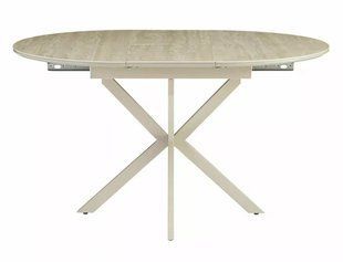 Masă de dining GASTON CERAMIC TRAVERTINE cu CAȘMIR (MDF/CERAMICĂ/METAL) 100(135)&times;100 cm