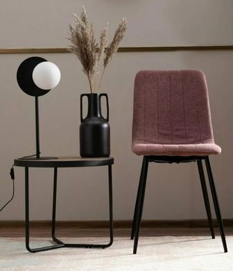 Set măsuțe de cafea PENELOPE NUC cu NEGRU (MDF FURNIRUIT/METAL) 50&times;50/50&times;45 cm