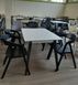 Folding wooden dining table Milan, wenge\white, 1200(+380)*800*760 rectangular(29730)
