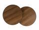 Set măsuțe de cafea PENELOPE NUC cu NEGRU (MDF FURNIRUIT/METAL) 50&times;50/50&times;45 cm
