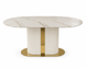 Masa de sufragerie AMALIA-G NEW WHITE MARBLE CREM LEG 160*90*75