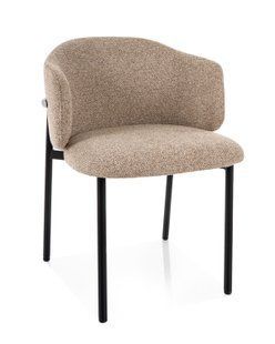 Scaun de dining OSAKA (FRAME BLACK/BEIGE TAP. 253) 54*48*77 cm