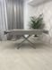 Table transformer PALERMO-1 GREY 120/196*74*46/79 (extendable table with mechanism, table-top MDF with double-side melamine, colour grey, silver metal leg)(29544)