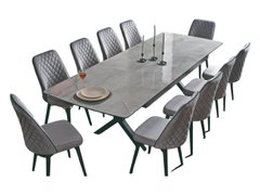 TOWER table and chairs set (10 chairs + dining table 233/278*100*77)(29966)