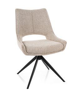 Scaun de dining FINO I NOELLE (FRAME BLACK/BEIGE 30) 56*44*87 cм