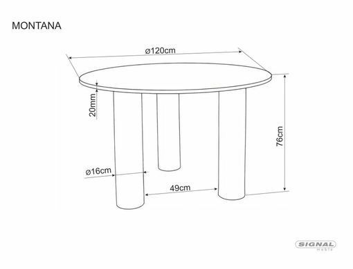 Masă de dining MONTANA STEJAR (MDF/FURNIR NATURAL) 120&times;76 cm