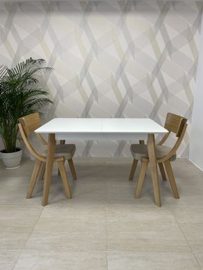 Folding wooden dining table Milan, wenge\white, 1200(+380)*800*760 rectangular (29732)
