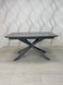 Dining tableTENERIFE GREY CERAMIC 140/190*90*76 (extendable table with mechanism, table-top MDF grey matte + grey ceramic, leg metal grey matte)(29574)