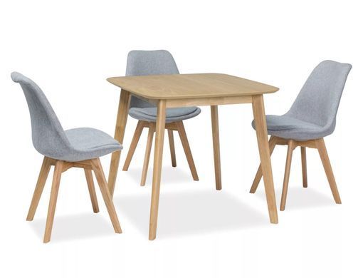 Masă de dining MOSSO III STEJAR (MDF/FURNIR NATURAL/LEMN) 80&times;80 cm